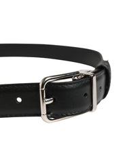 Dolce & Gabbana Black Calf Leather Belt