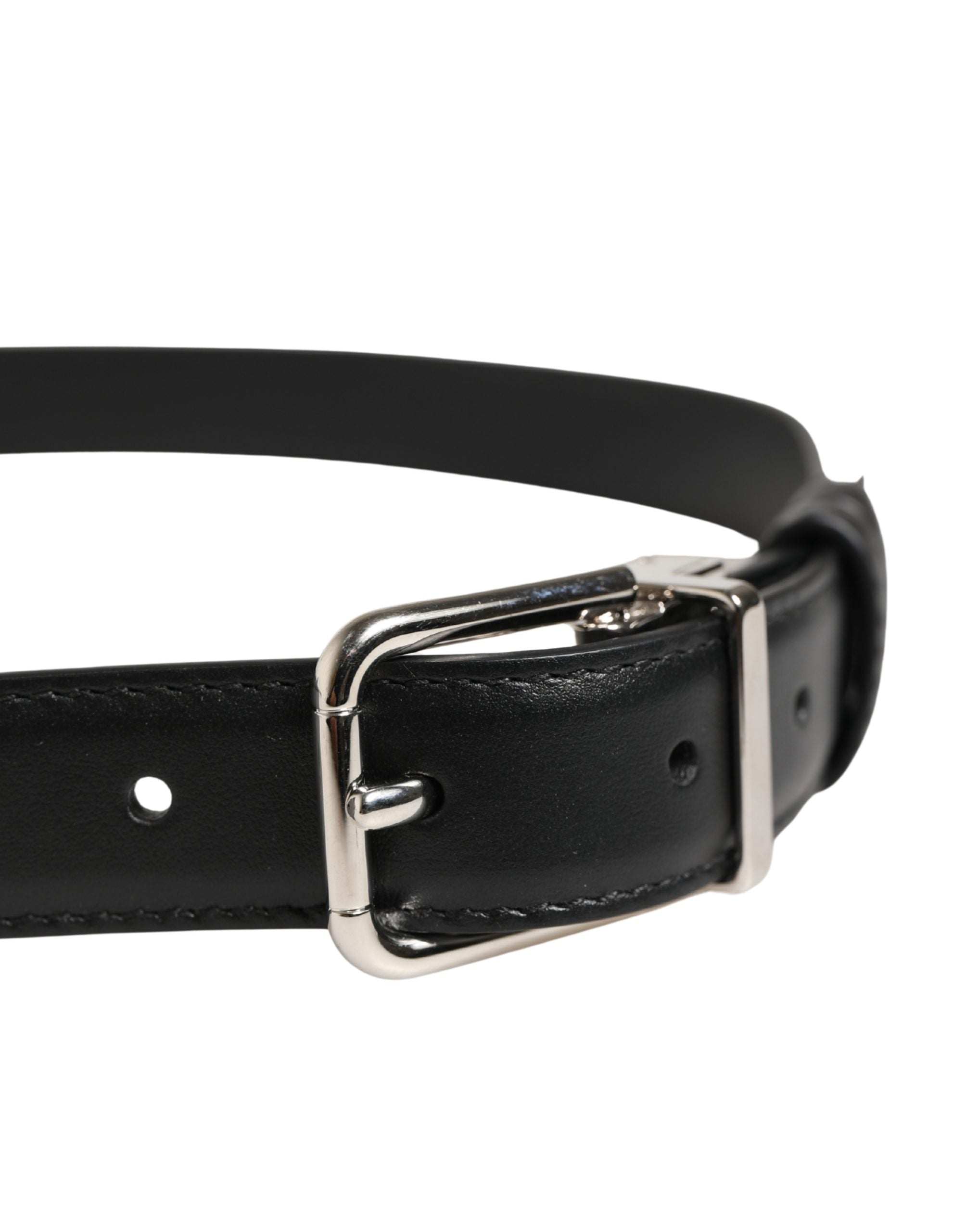 Dolce & Gabbana Black Calf Leather Belt