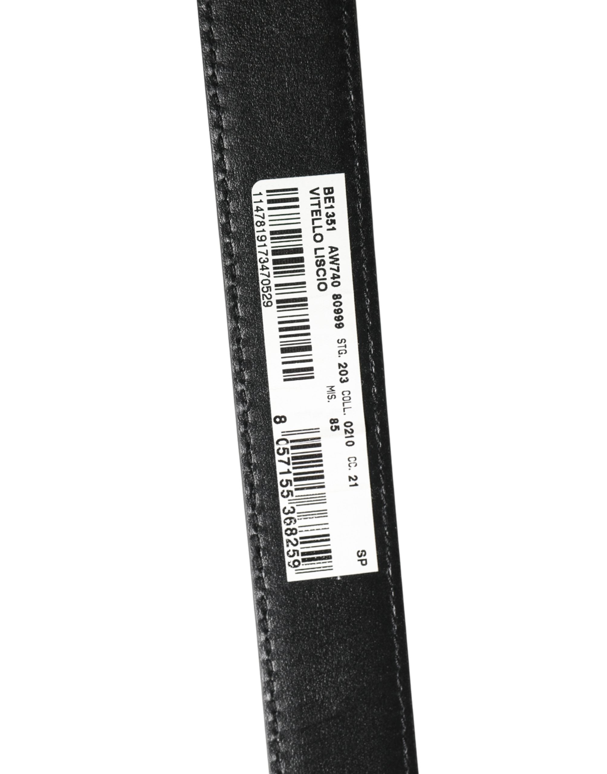 Dolce & Gabbana Black Calf Leather Belt