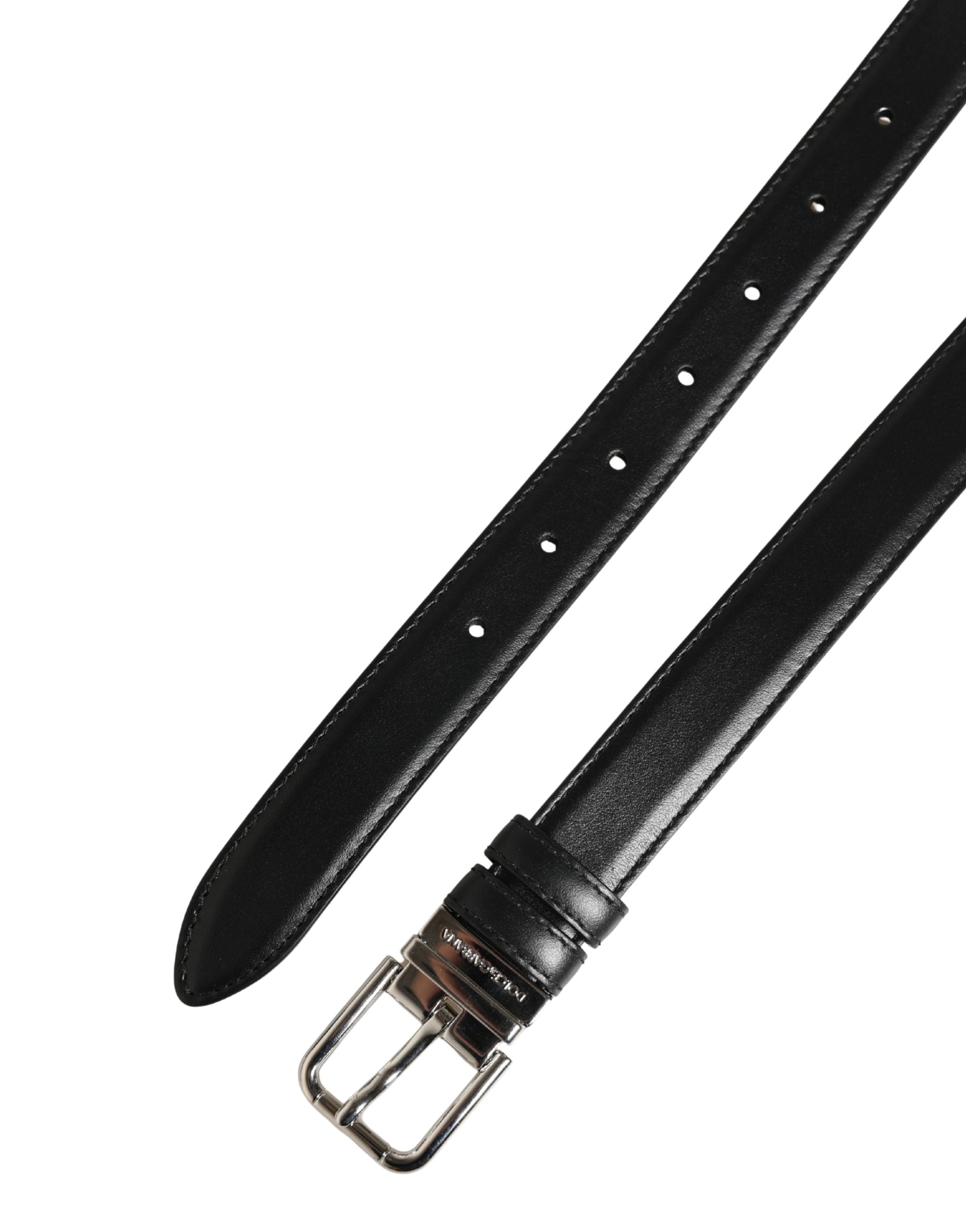 Dolce & Gabbana Black Calf Leather Belt