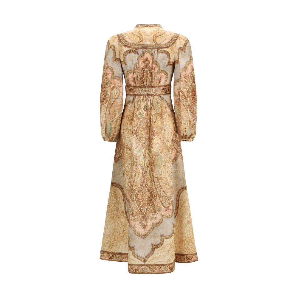 Zimmermann Multicolor Linen Midi Dress