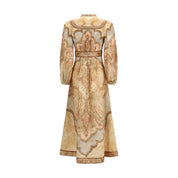 Zimmermann Multicolor Linen Midi Dress