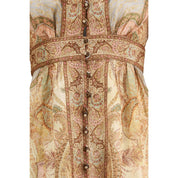 Zimmermann Multicolor Linen Midi Dress