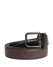 Dolce & Gabbana Brown Calf Leather Belt