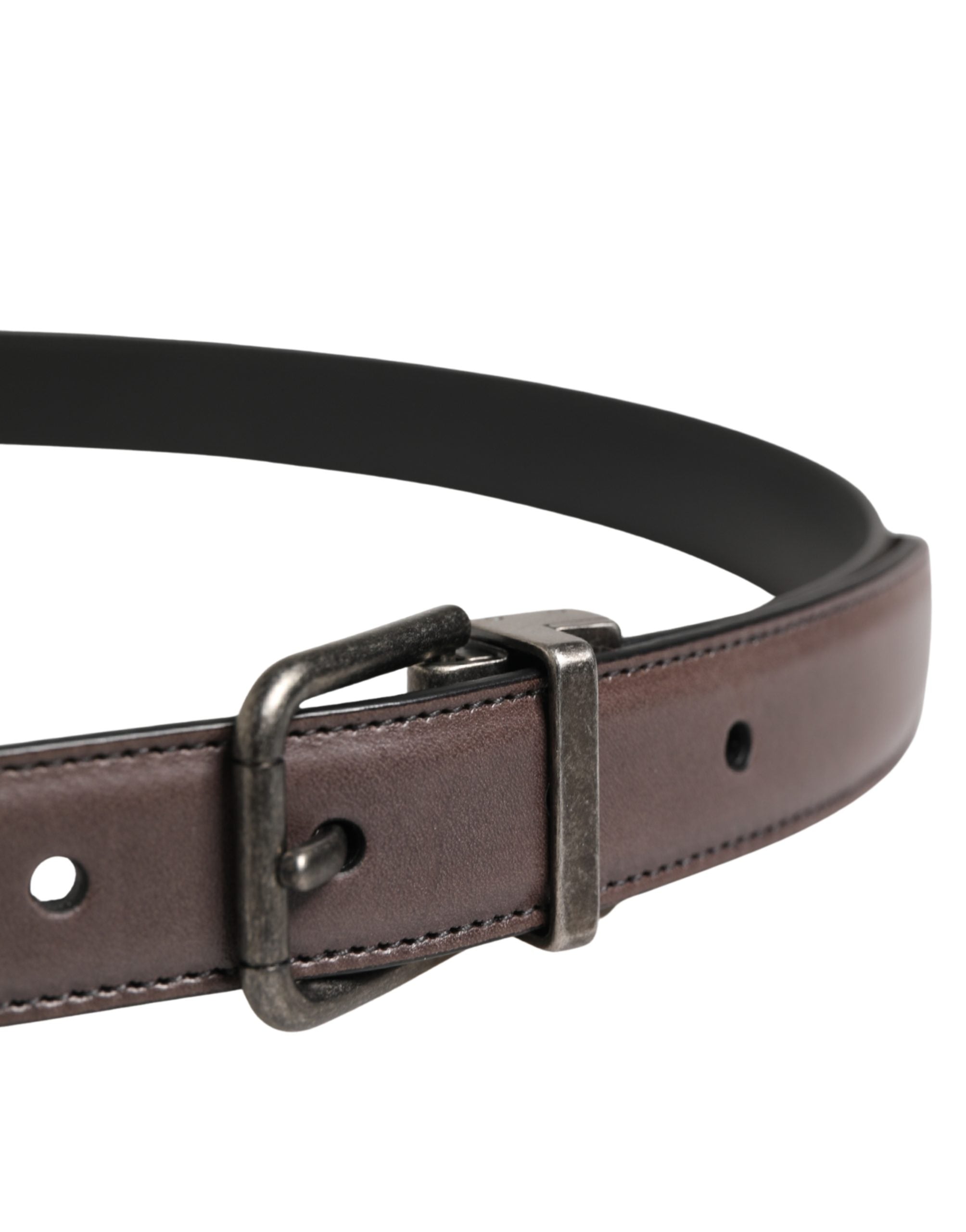 Dolce & Gabbana Brown Calf Leather Belt