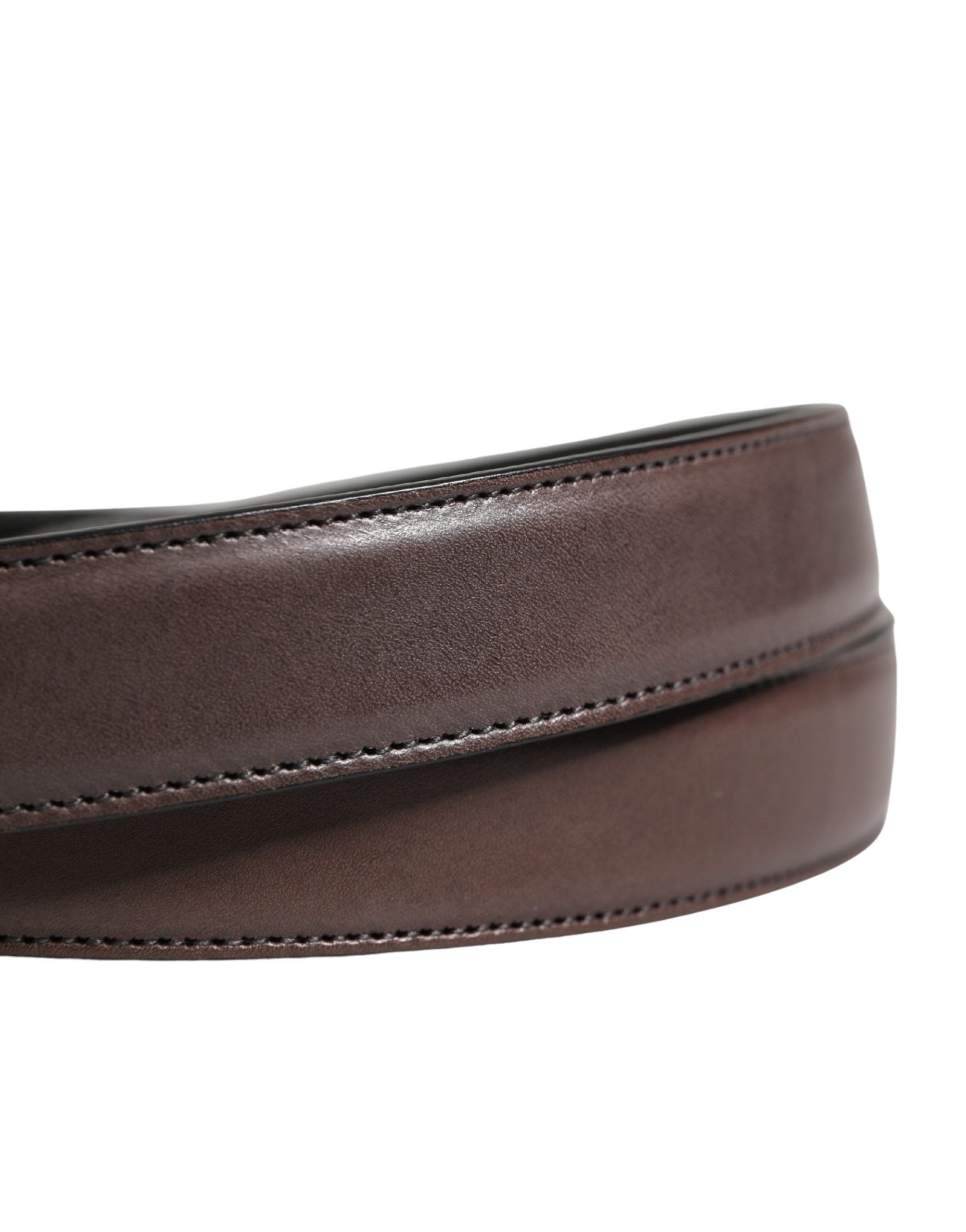 Dolce & Gabbana Brown Calf Leather Belt
