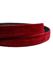 Dolce & Gabbana Burgundy Velvet Cotton Belt