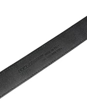 Dolce & Gabbana Black Caiman Leather Belt
