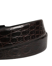 Dolce & Gabbana Black Caiman Leather Belt