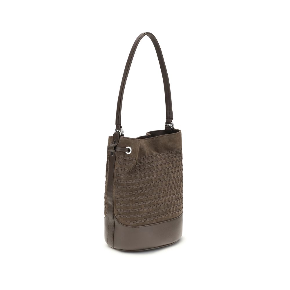 Zanellato Brown Calf Leather Bucket Bag