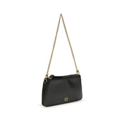 PINKO Black Calf Leather Shoulder Bag