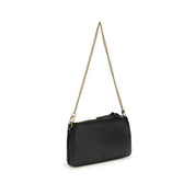 PINKO Black Calf Leather Shoulder Bag