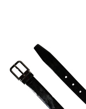 Dolce & Gabbana Black Calf Leather Belt