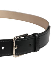 Dolce & Gabbana Beige Black Woven Leather Belt