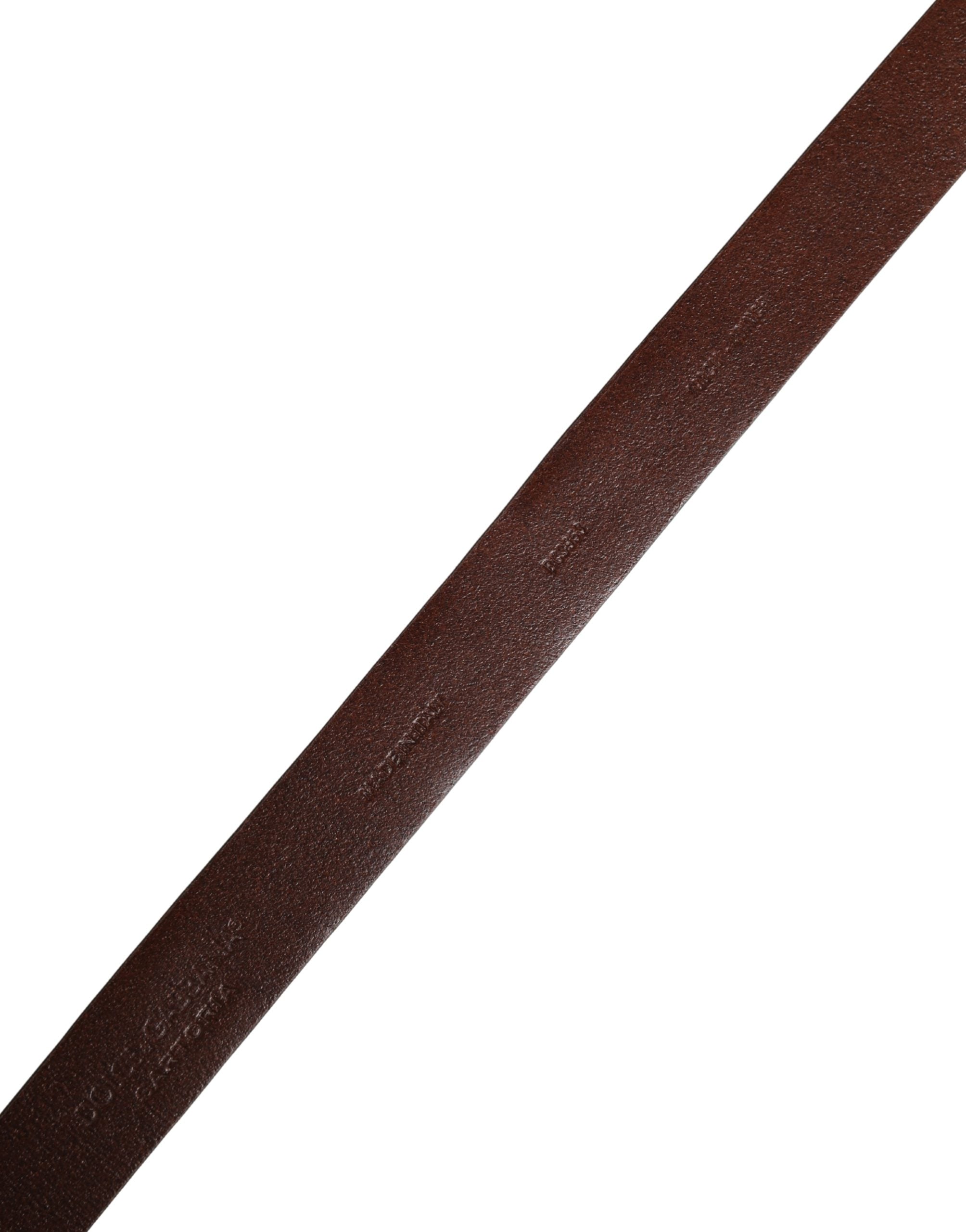 Brown leather strap on a white background