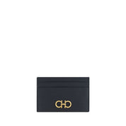 Ferragamo Black Calf Leather Card Holder