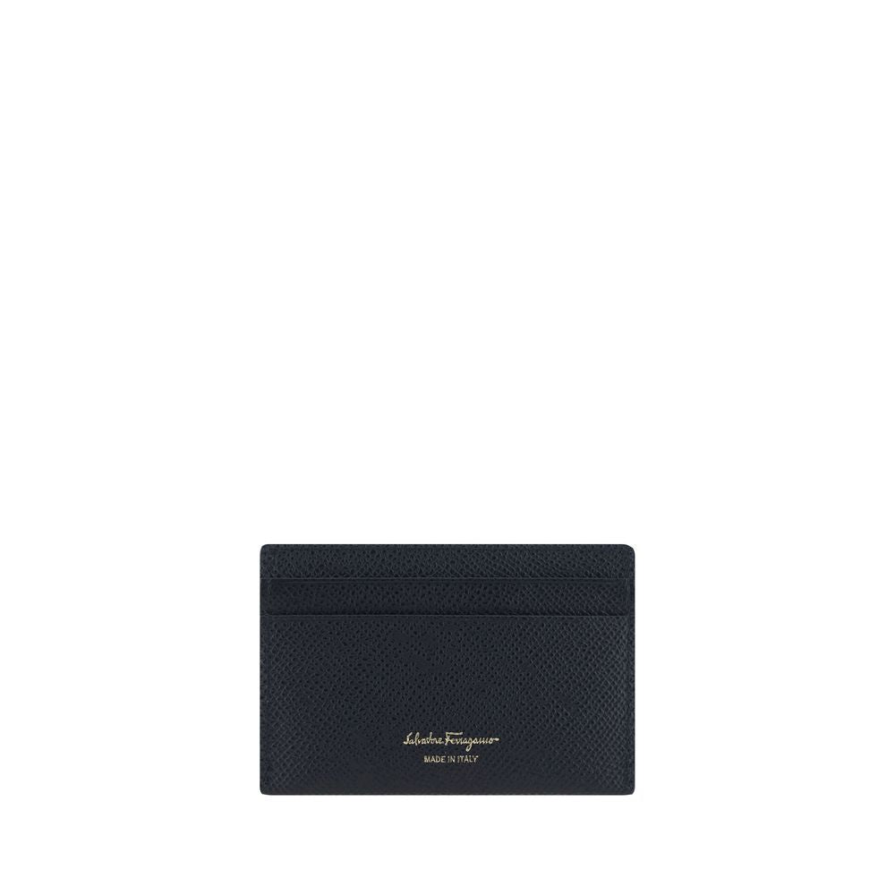 Ferragamo Black Calf Leather Card Holder