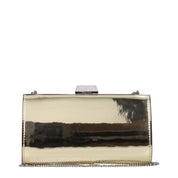Jimmy Choo Gold Leather Clutch Bag