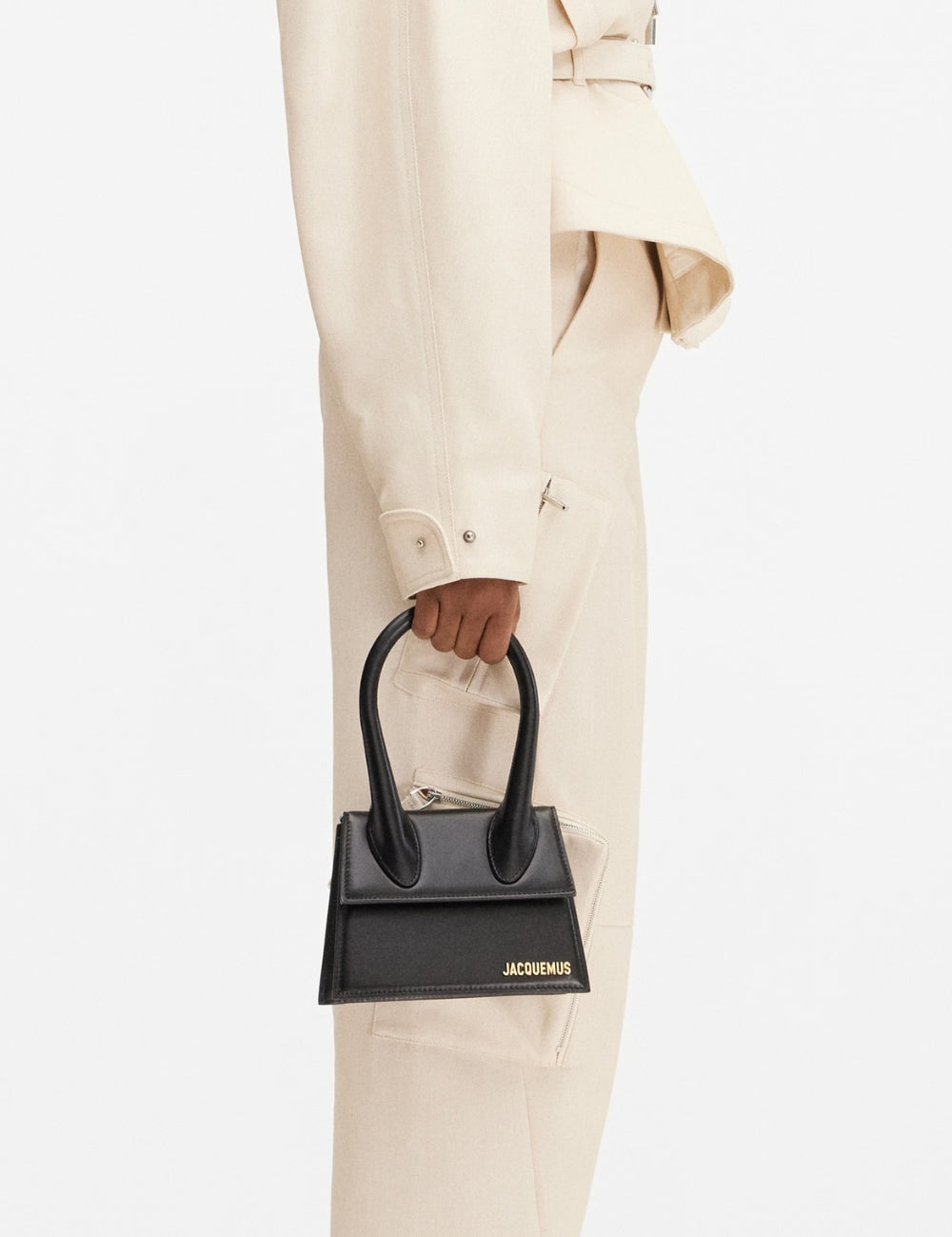 Jacquemus Black Leather Le Chiquito Moyen Bag