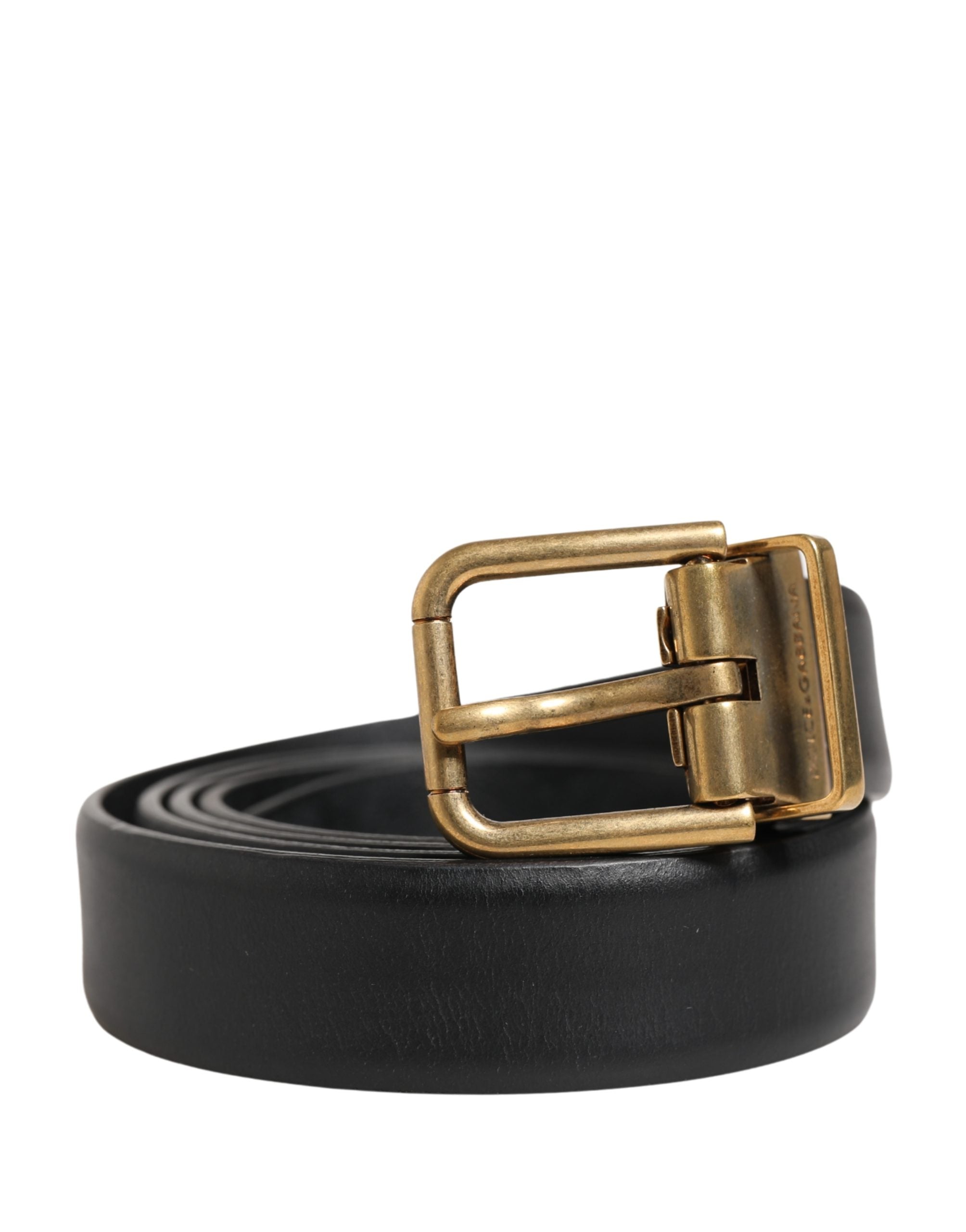 Dolce & Gabbana Black Calf Leather Belt