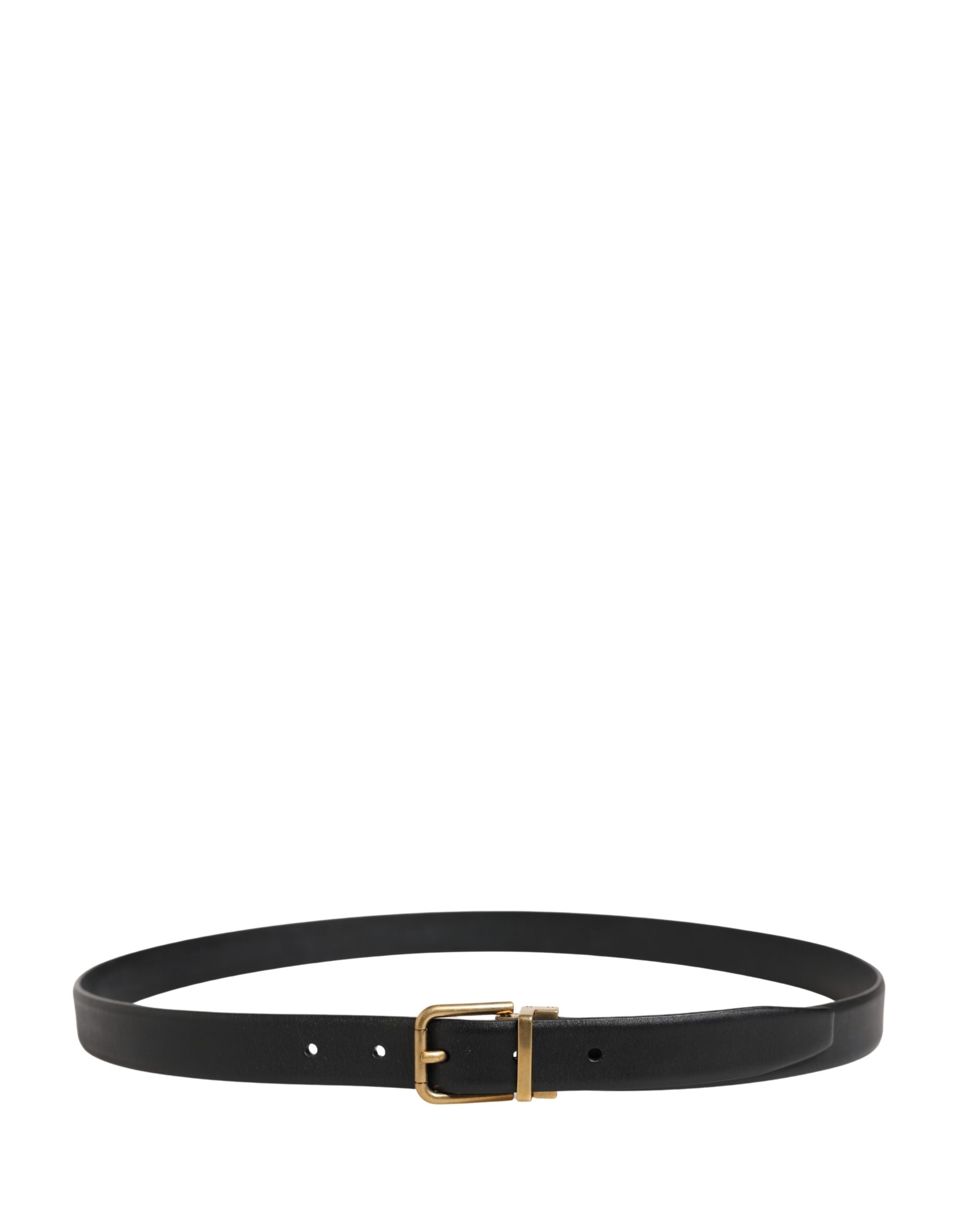 Dolce & Gabbana Black Calf Leather Belt
