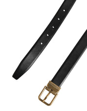 Dolce & Gabbana Black Calf Leather Belt