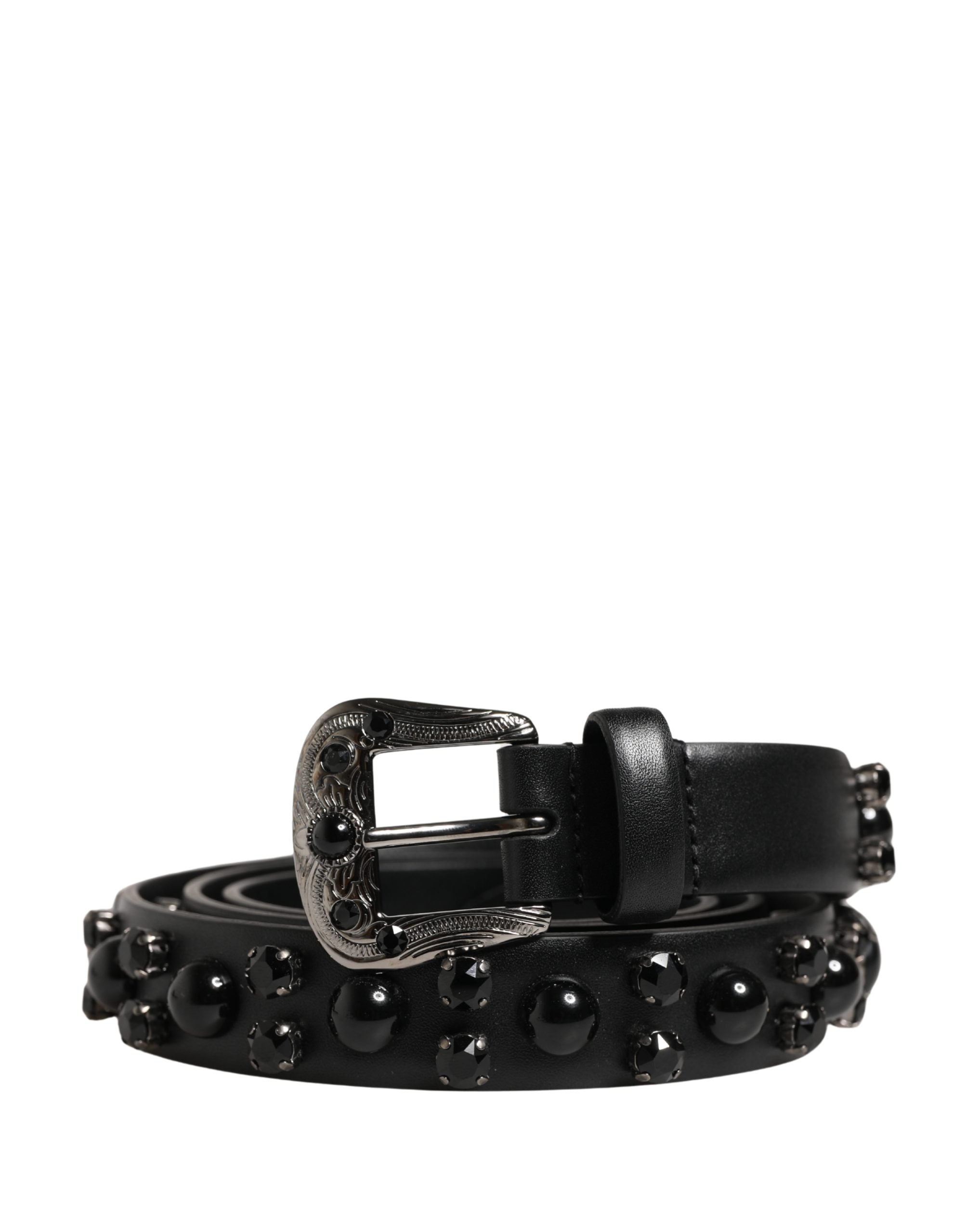 Dolce & Gabbana Black Calf Leather Belt