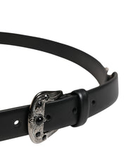 Dolce & Gabbana Black Calf Leather Belt