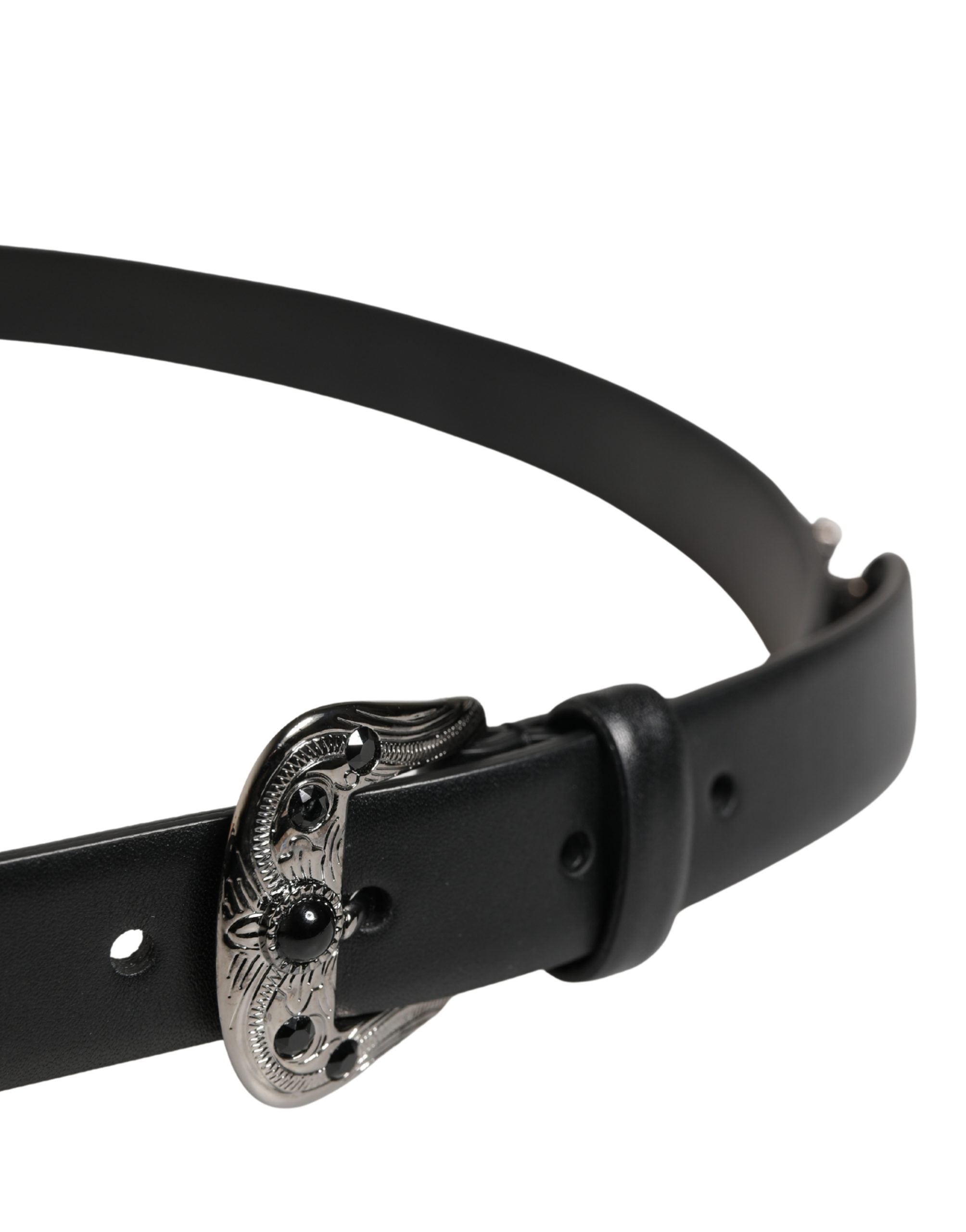 Dolce & Gabbana Black Calf Leather Belt