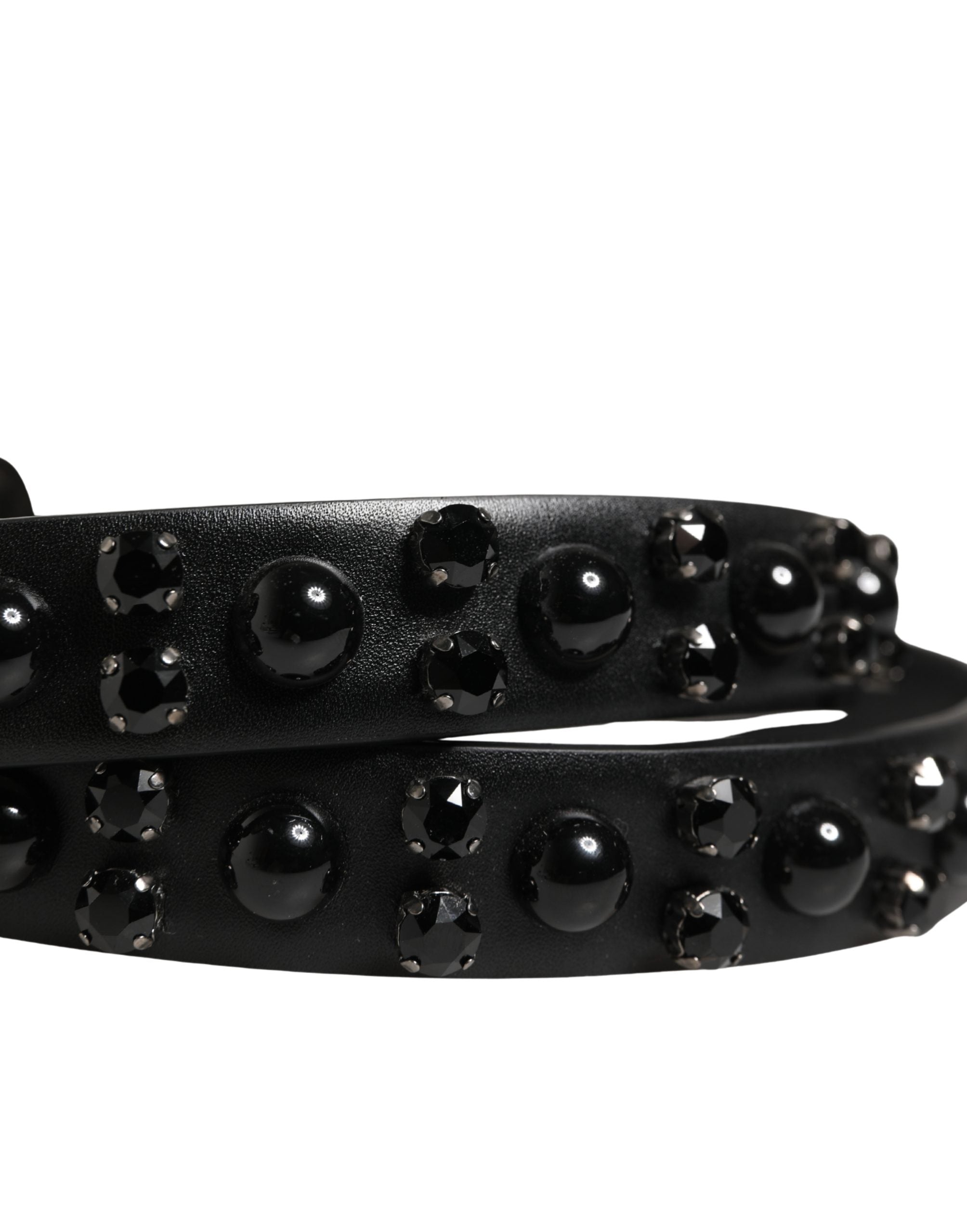Dolce & Gabbana Black Calf Leather Belt