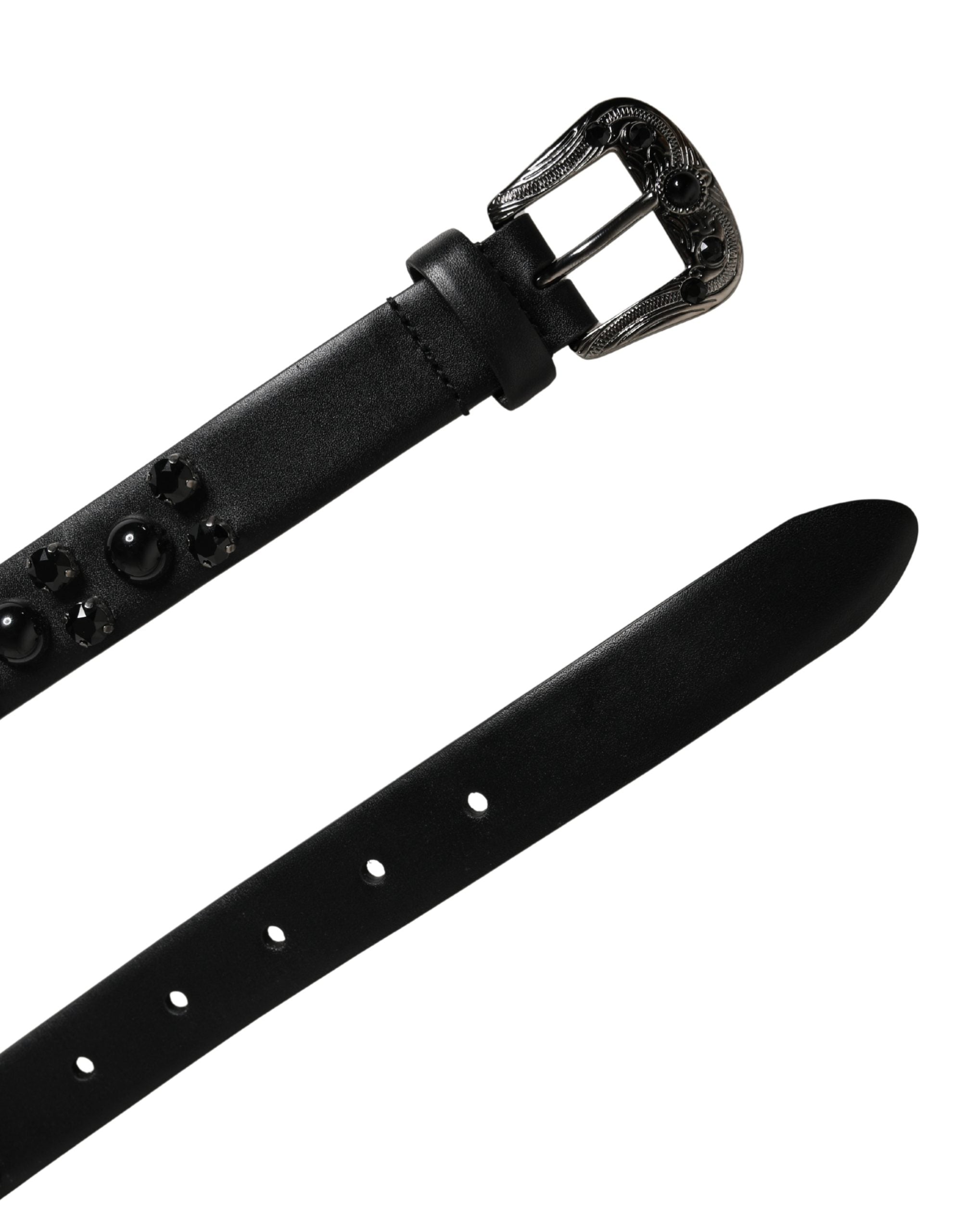 Dolce & Gabbana Black Calf Leather Belt