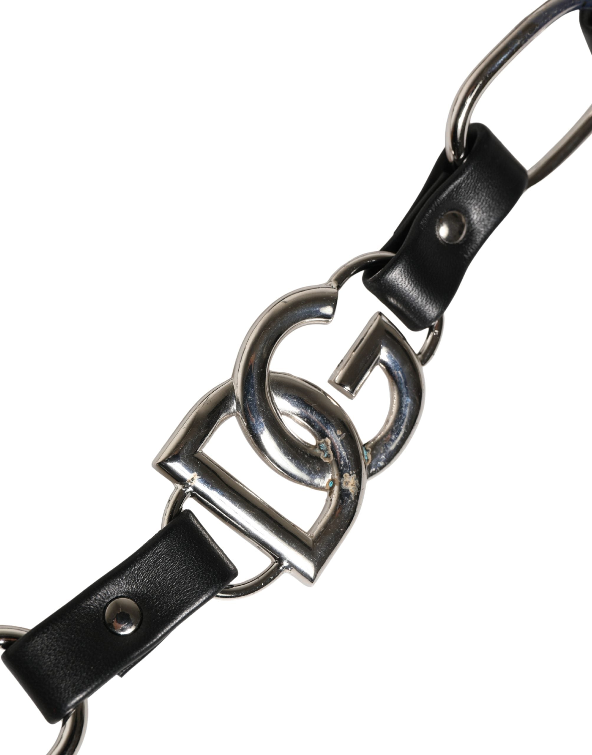 Dolce & Gabbana Black Leather Shoulder Strap