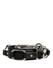 Dolce & Gabbana Black Leather Shoulder Strap