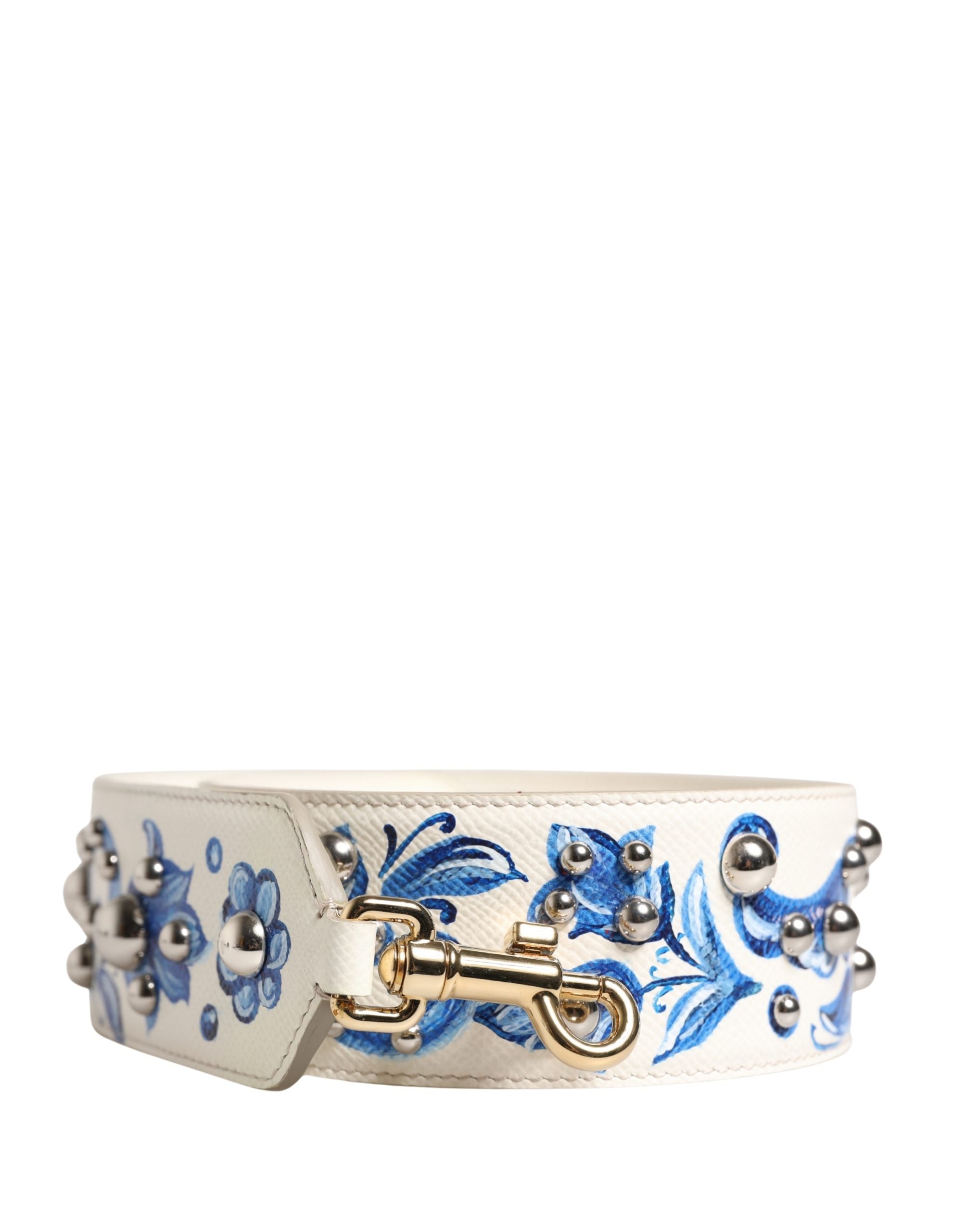 Dolce & Gabbana White Calf Leather Shoulder Strap