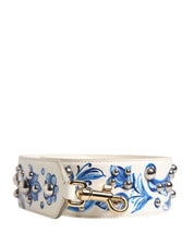 Dolce & Gabbana White Calf Leather Shoulder Strap