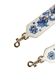 Dolce & Gabbana White Calf Leather Shoulder Strap