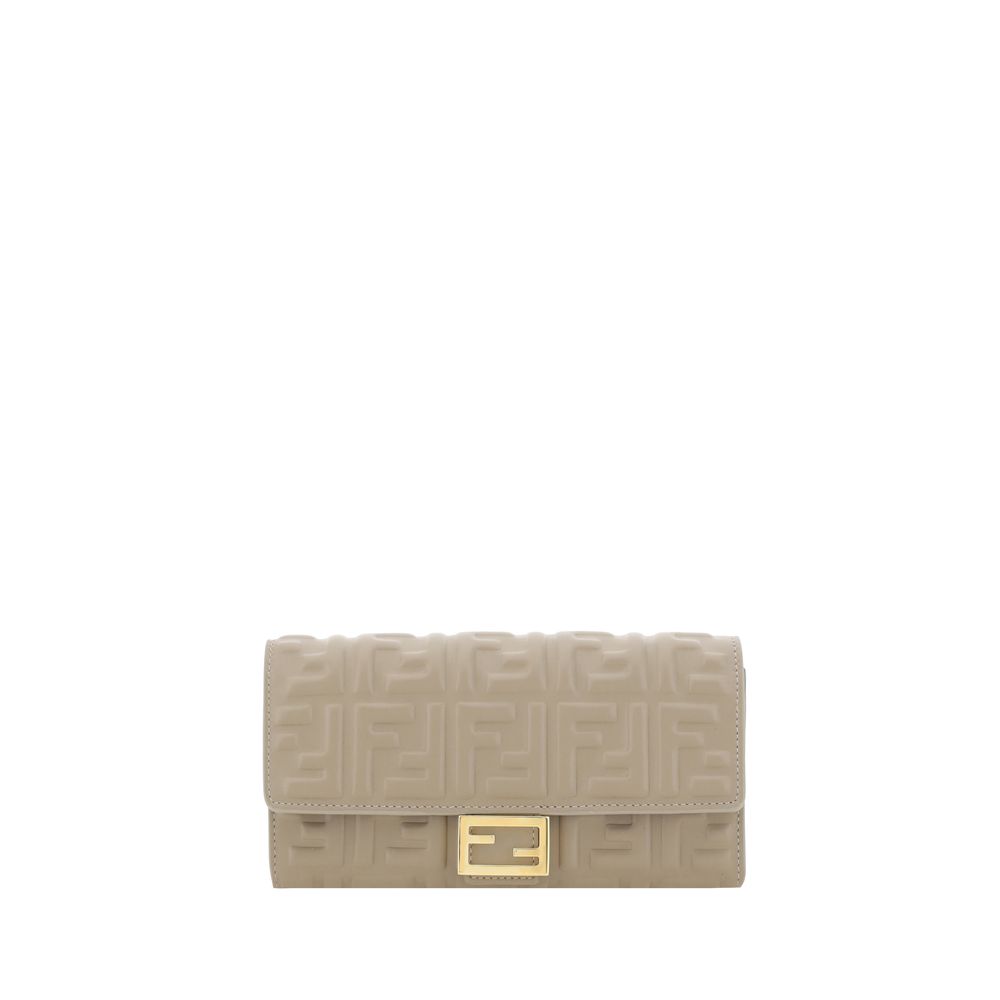 Fendi Gray Lambskin Wallet