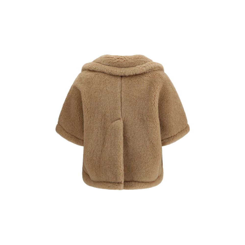 Max Mara Beige Alpaca Vicugna Pacos Cape Jacket