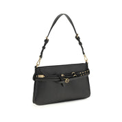 PINKO Black Calf Leather Shoulder Bag