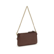 PINKO Brown Calf Leather Shoulder Bag