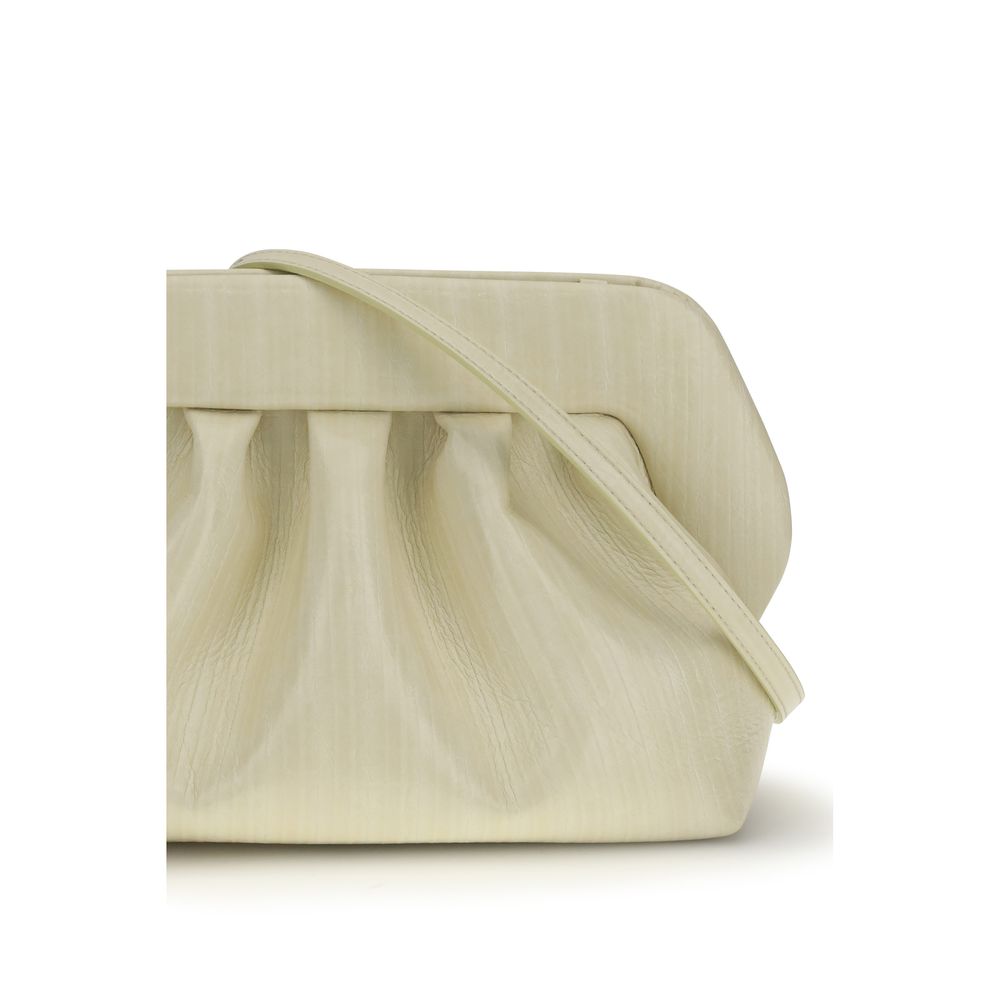 THEMOIRè Beige Polyurethane Baguette Clutch Bag