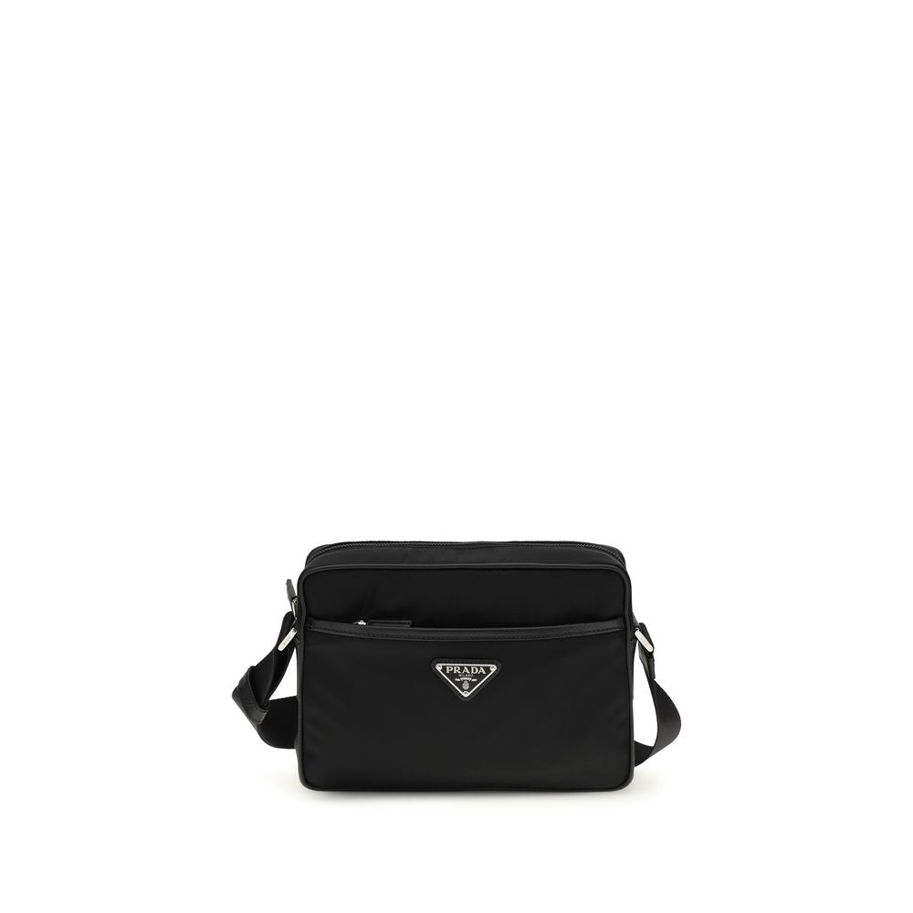 Prada Black Re-Nylon Saffiano Shoulder Bag