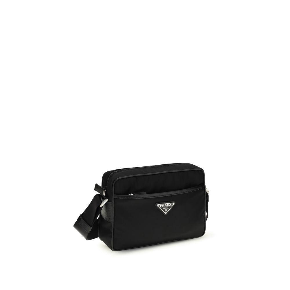 Prada Black Re-Nylon Saffiano Shoulder Bag