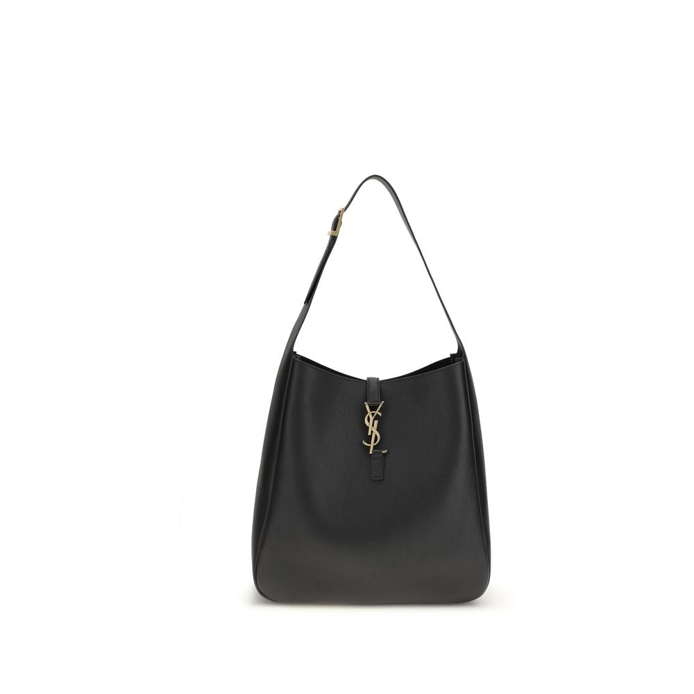Saint Laurent Black Calf Leather Shoulder Bag