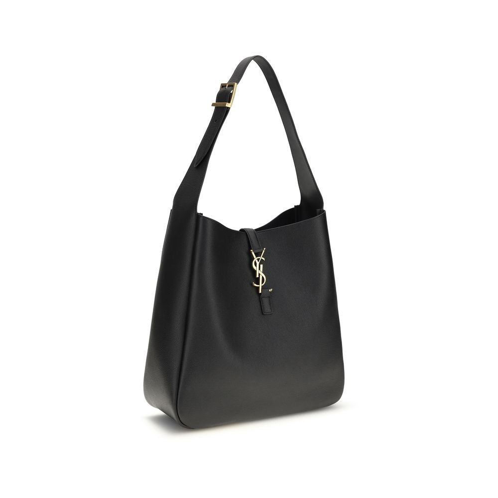 Saint Laurent Black Calf Leather Shoulder Bag