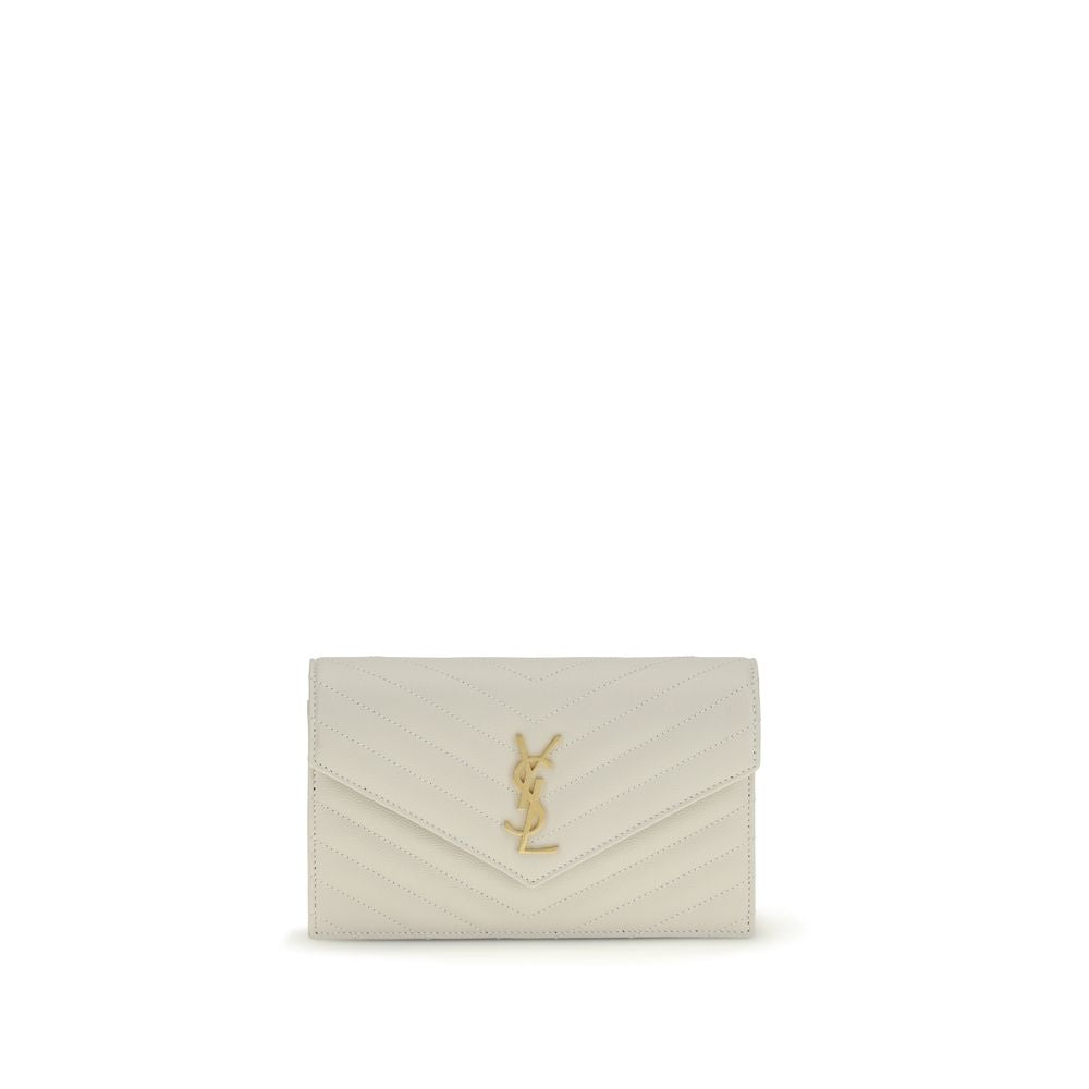 Saint Laurent Beige Calf Leather Cassandre mini Shoulder Bag