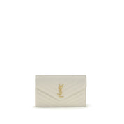Saint Laurent Beige Calf Leather Cassandre mini Shoulder Bag