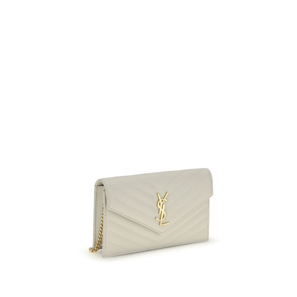 Saint Laurent Beige Calf Leather Mini Shoulder Bag