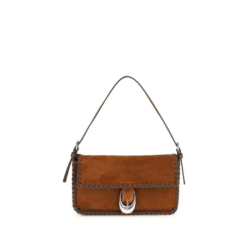 Staud Brown Suede Shoulder Bag