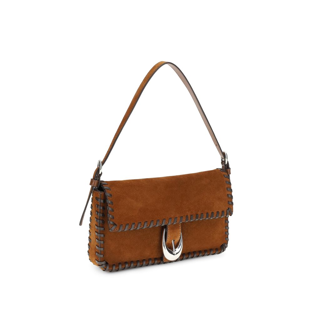 Staud Brown Suede Shoulder Bag